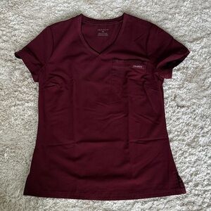 Jaanuu Women's Burgundy Scrub Top